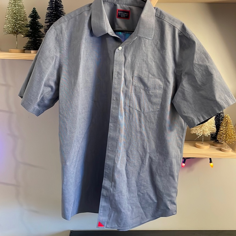 XL Untuckit slim fit short sleeve button down